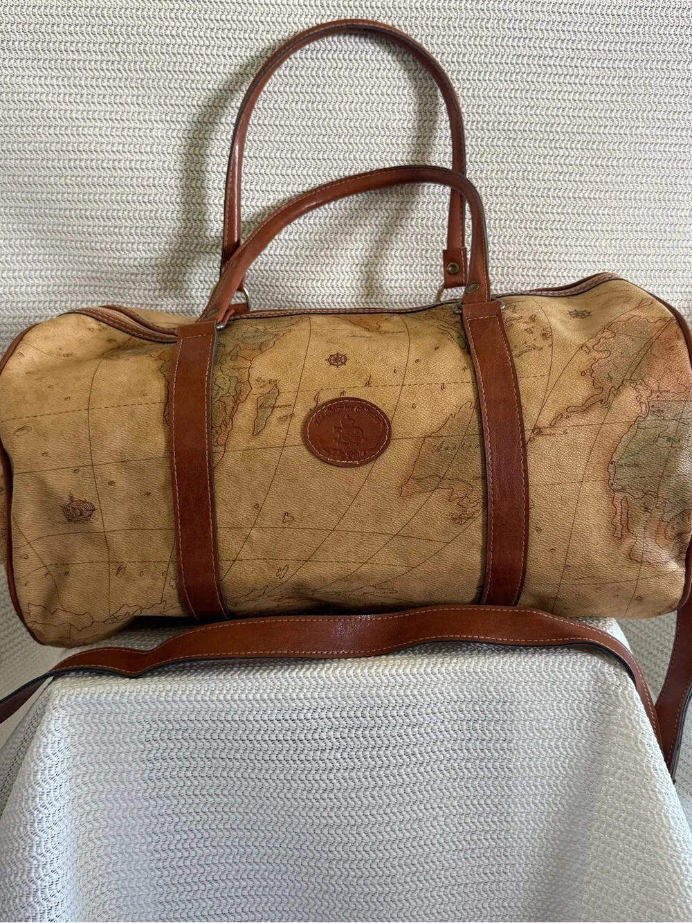 Vintage Columbus Collection World Map 5 Piece Luggage Travel Bag Set